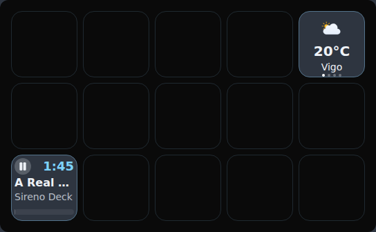 Demo deck shown inside a landscape phone mockup; remote mode displays the same deck on your phone